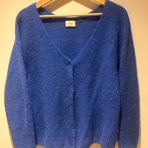 Wilfred Blue Mohair & Alpaca Knit Cardigan – Size Small